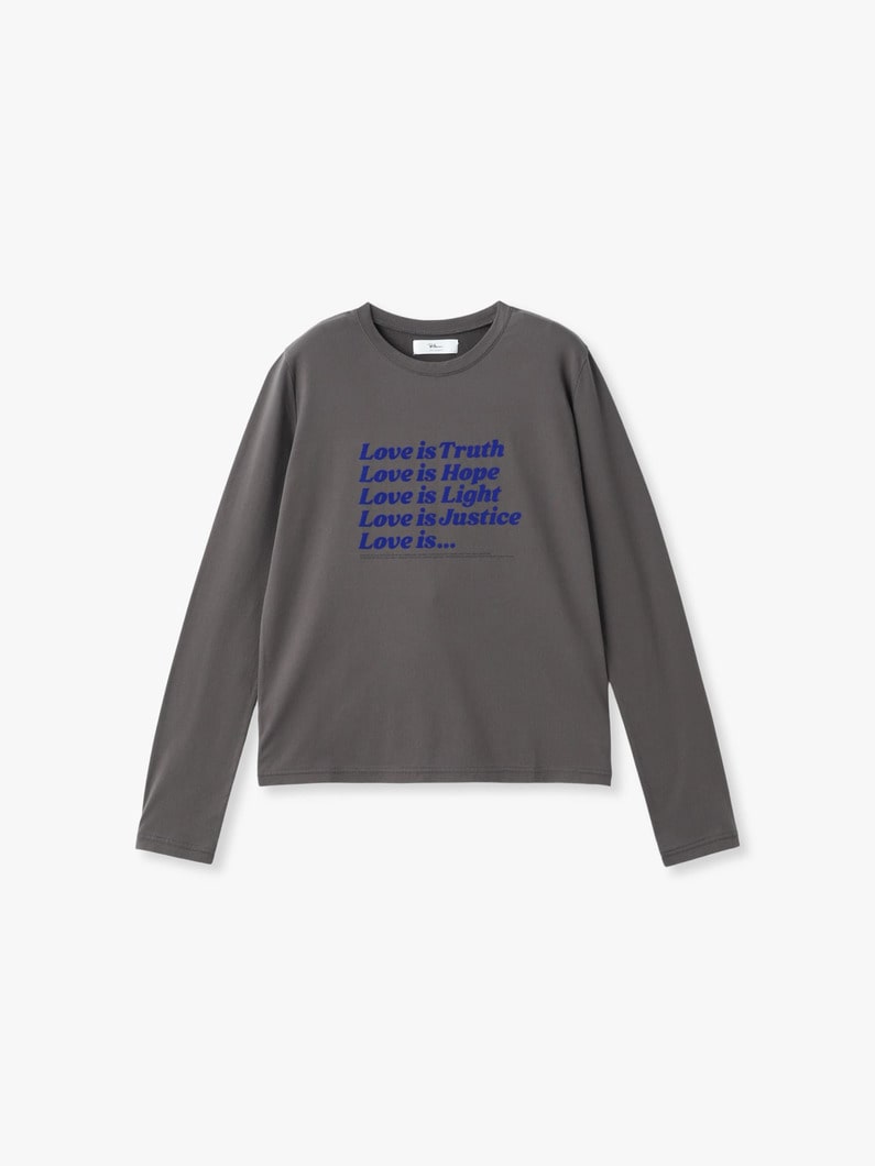 ラブ イズ プリント ロングスリーブティー 詳細画像 gray 4