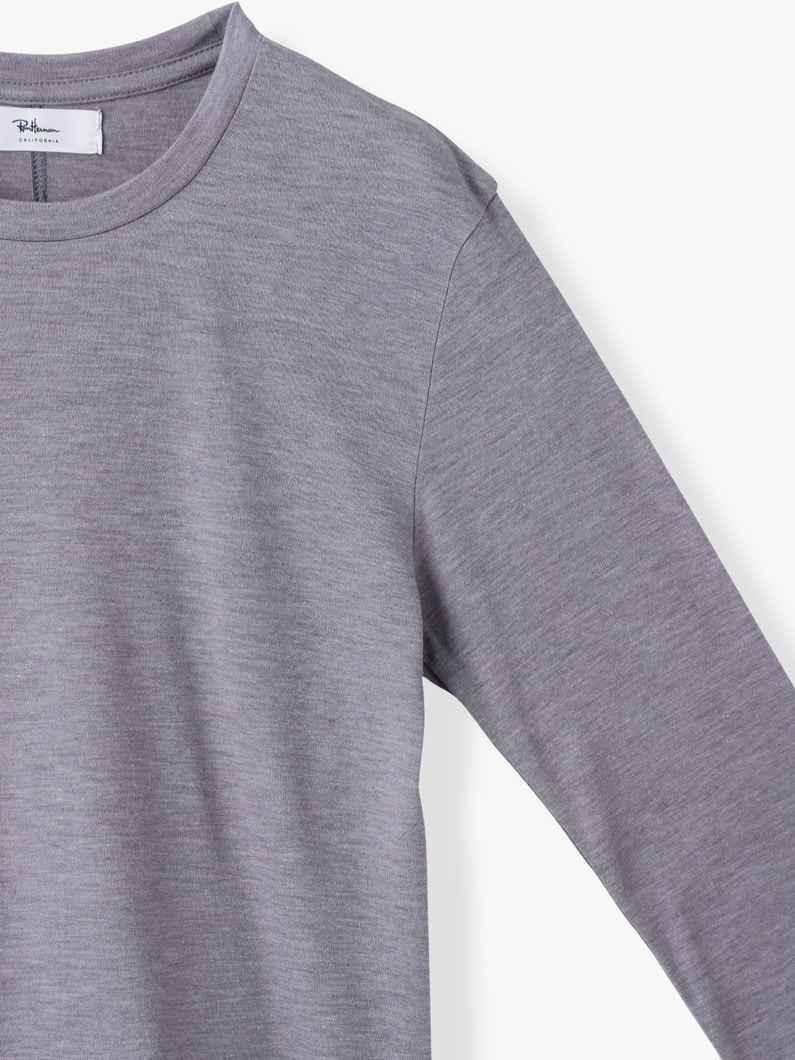 スムースストレッチ ロングスリーブ ティー 詳細画像 white 2