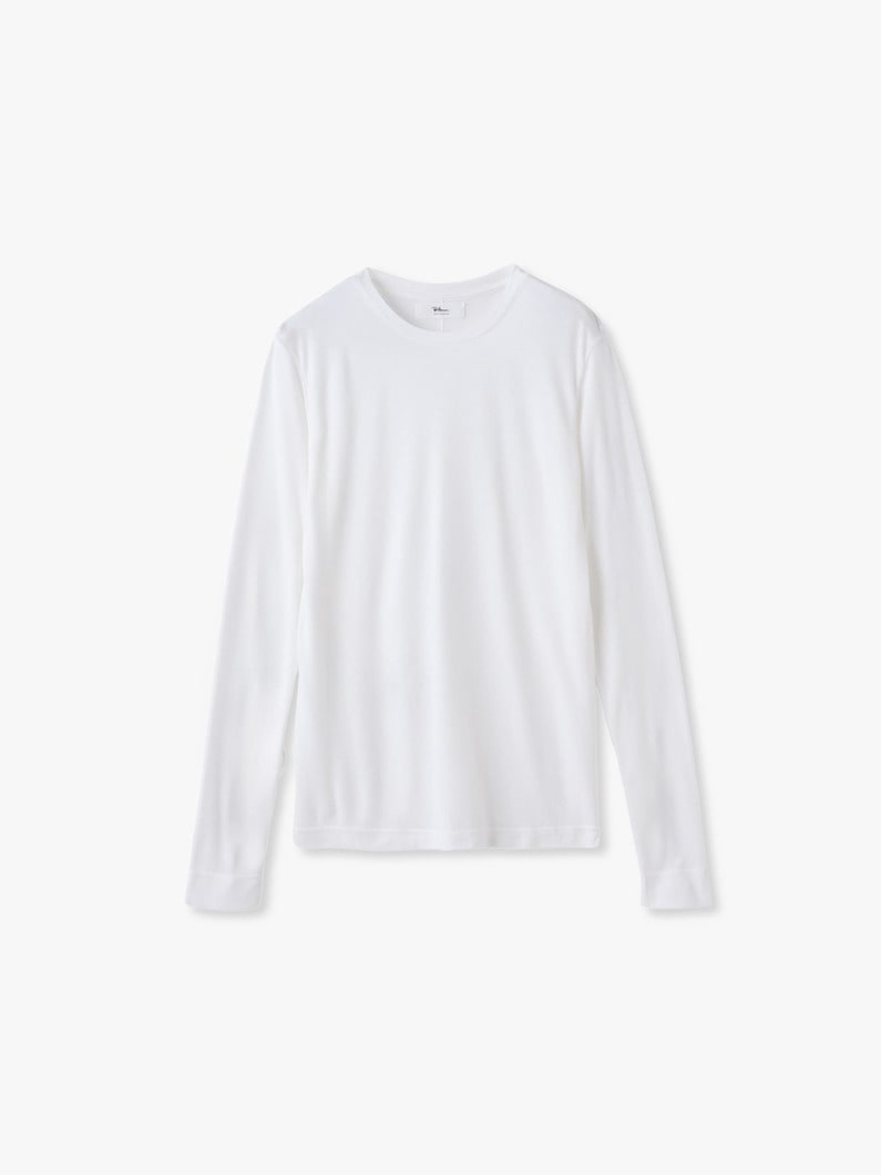 スムースストレッチ ロングスリーブ ティー 詳細画像 white 1