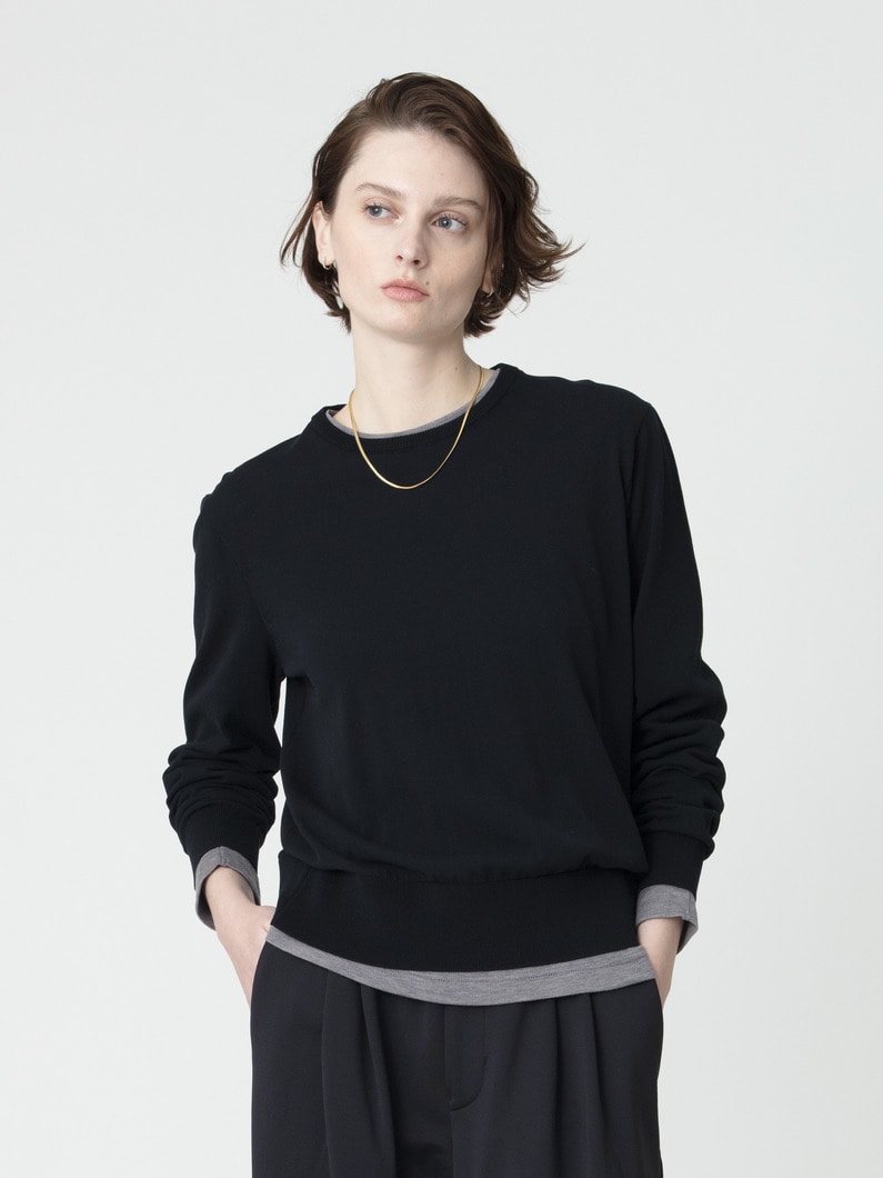 スムースストレッチ ロングスリーブ ティー 詳細画像 gray 2