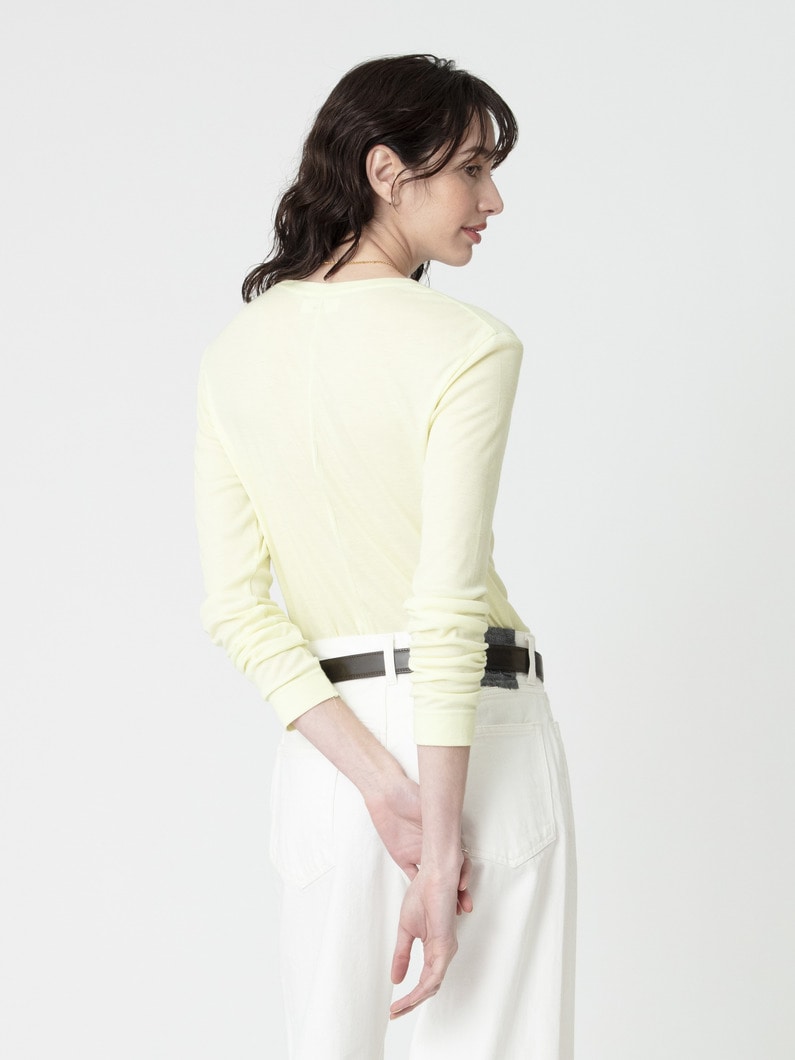 スムースストレッチ ロングスリーブ ティー 詳細画像 lime 2