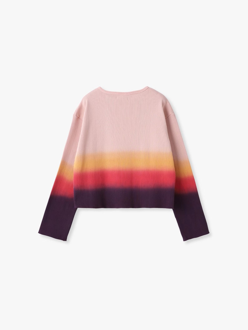 グラデーション リブ トップ 詳細画像 pink 1