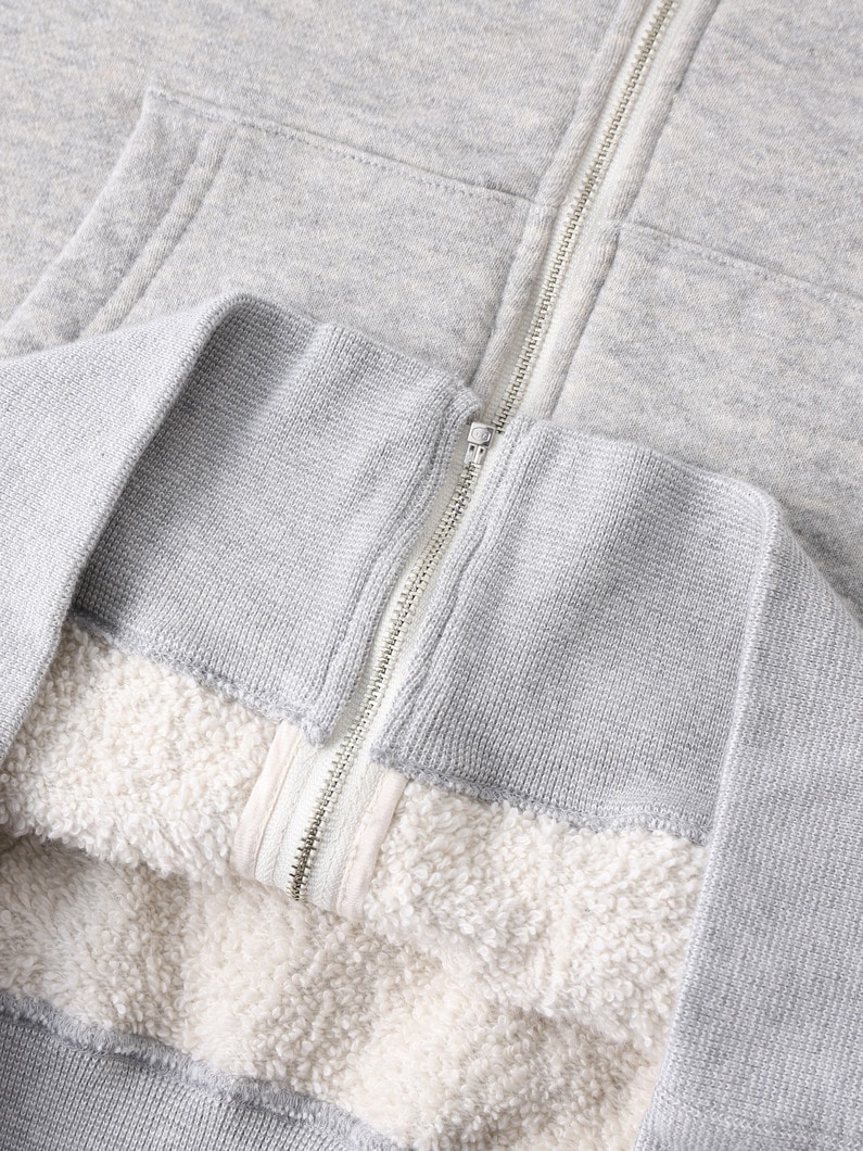 フレンチテリー ジップ フーディー 詳細画像 gray 3
