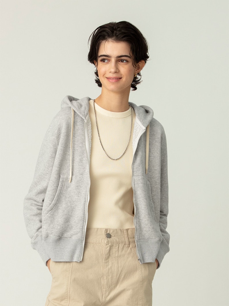 フレンチテリー ジップ フーディー 詳細画像 gray 1