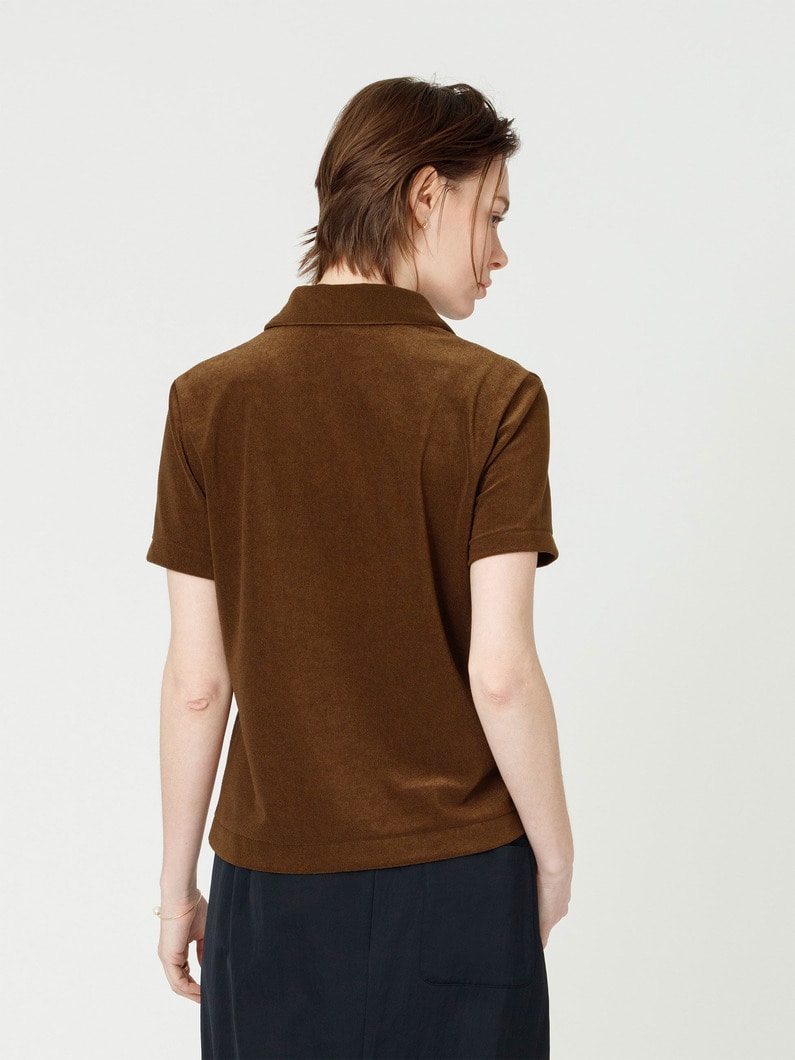 パイル ポロシャツ（ブラウン/ブラック） 詳細画像 brown 2
