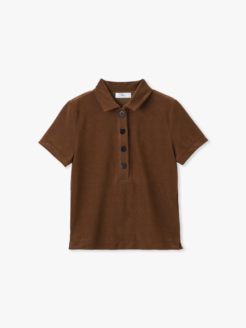 パイル ポロシャツ（ブラウン/ブラック） 詳細画像 brown 3