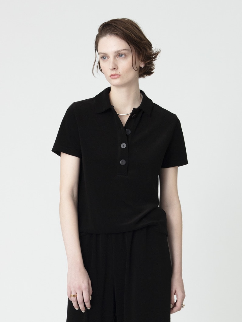 パイル ポロシャツ（ブラウン/ブラック） 詳細画像 black 1