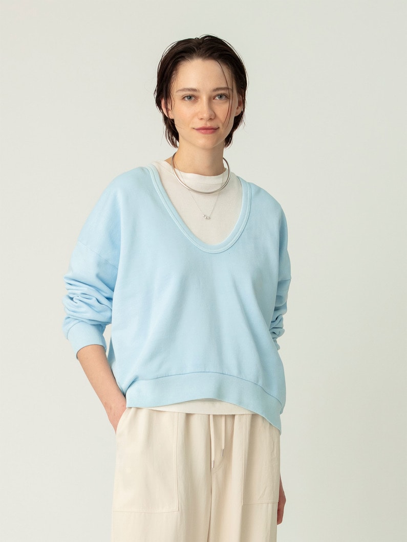 ピグメントダイ ロングスリーブ トップ 詳細画像 light blue 3