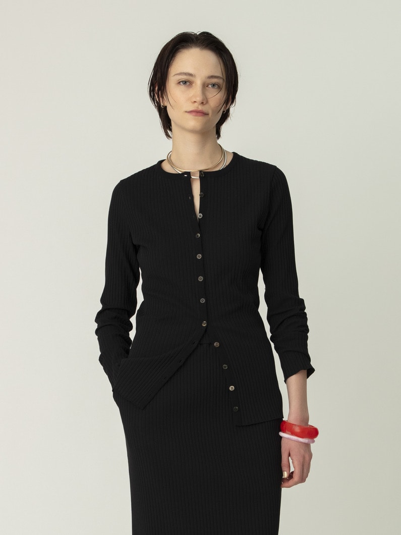 トタンリブ カーディガン 詳細画像 black