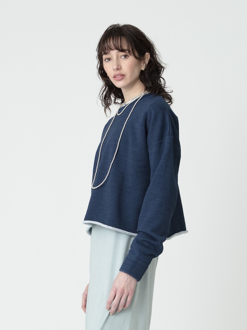 インディゴ スウェット プルオーバー 詳細画像 indigo 2