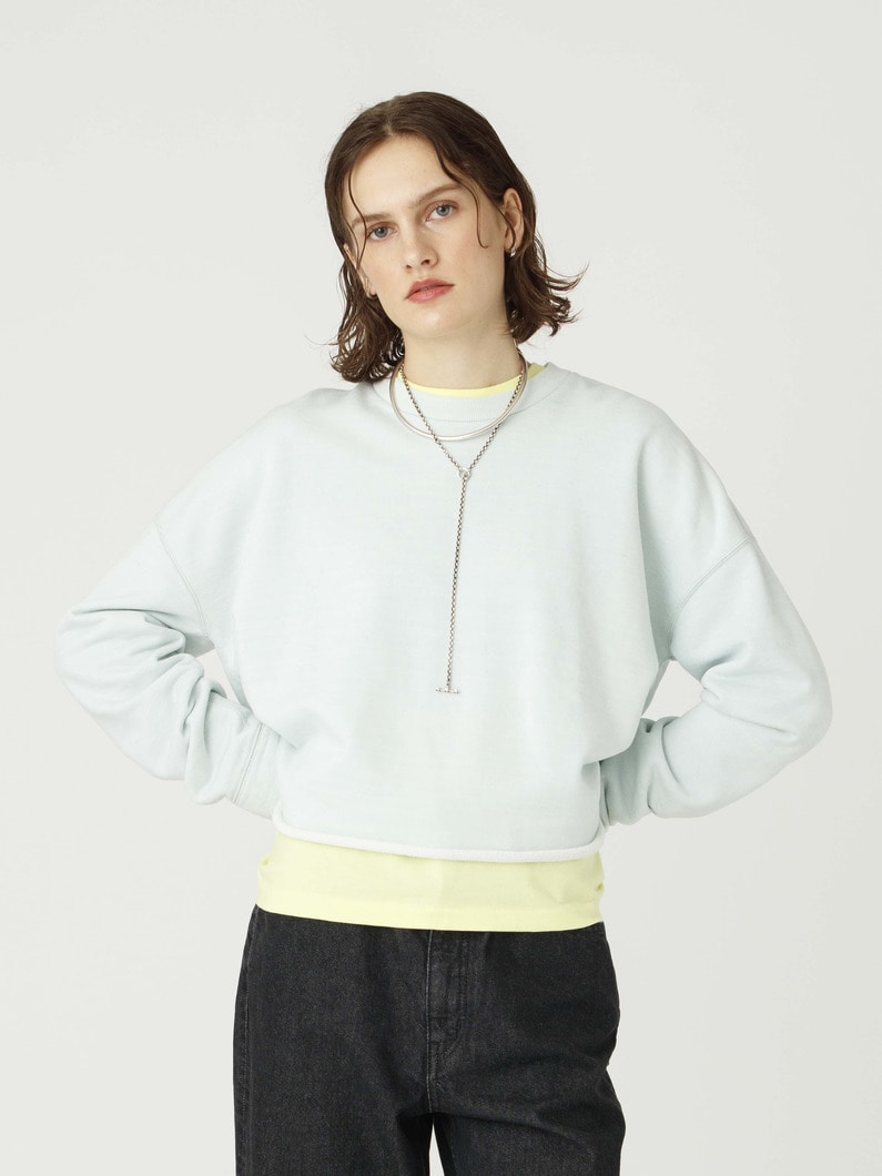 インディゴ スウェット プルオーバー 詳細画像 pale blue