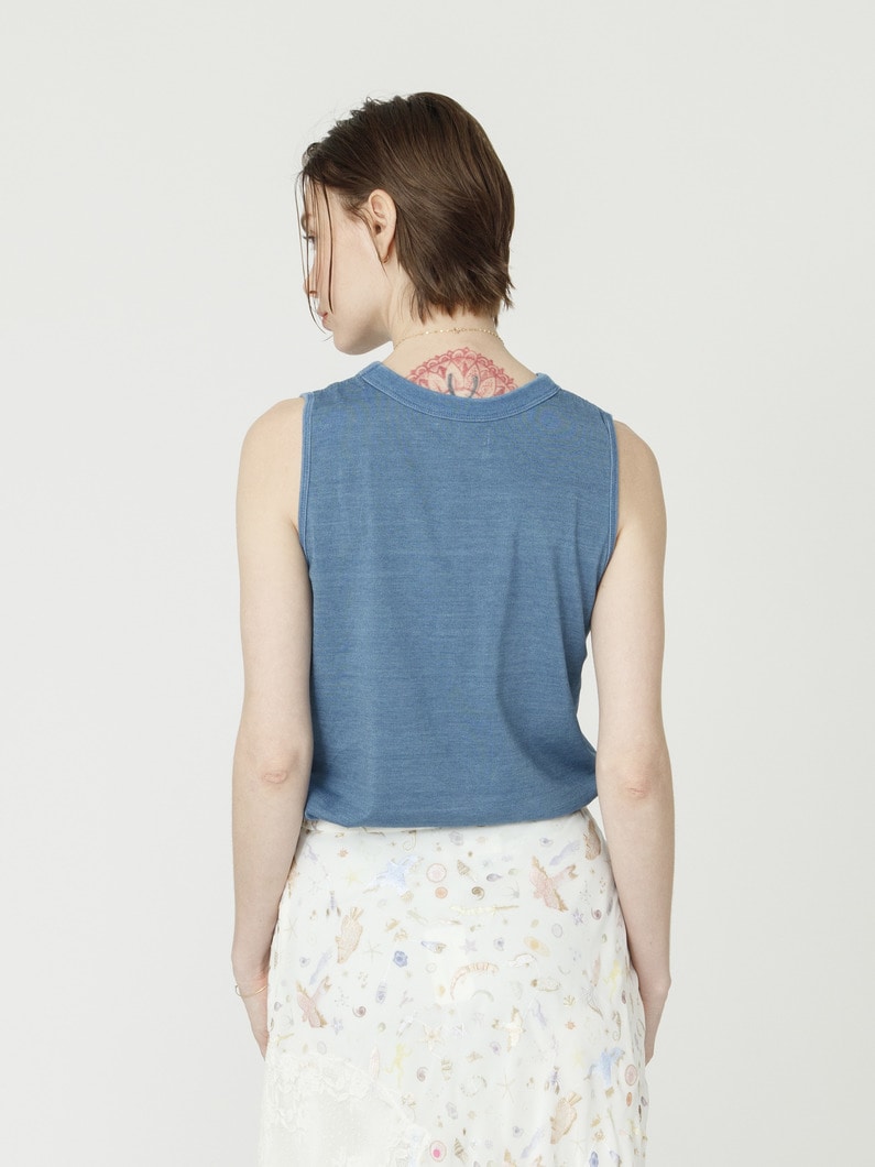 インディゴ スリーブレス トップ 詳細画像 blue 2