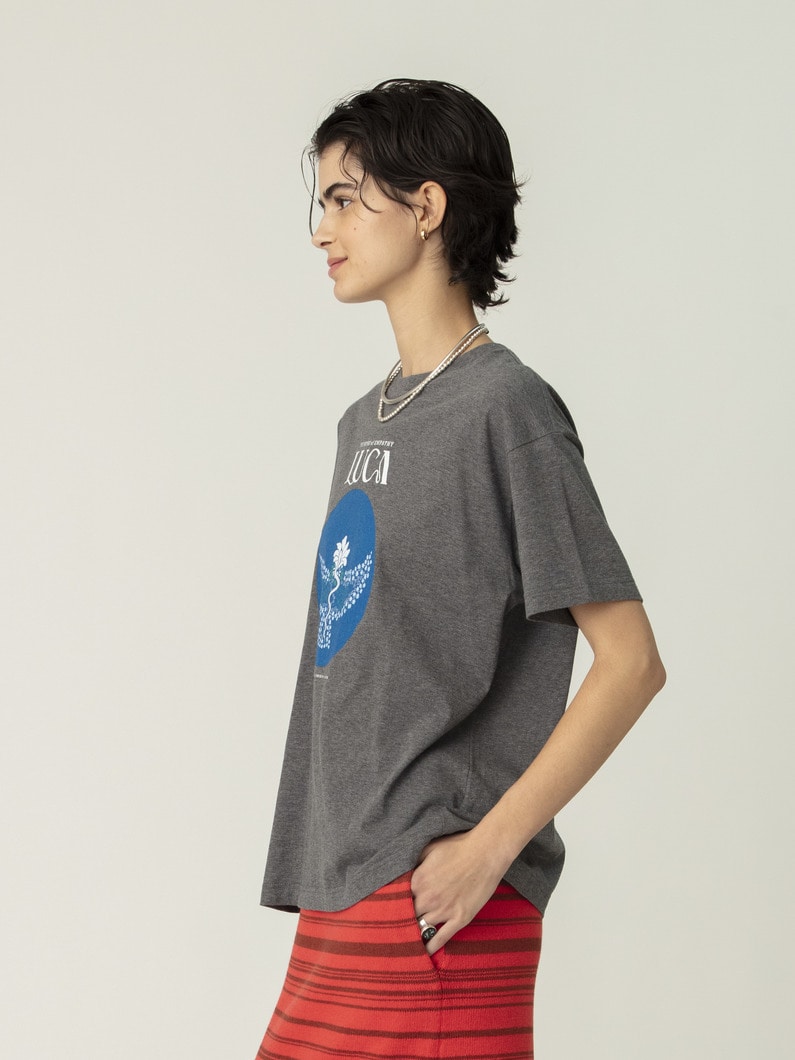 ルカ プリント ティー 詳細画像 top gray 2
