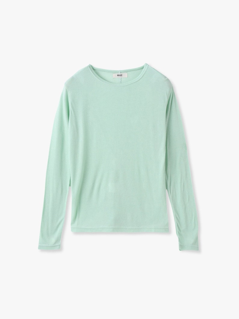 シアー クルーネック プルオーバー 詳細画像 green 6