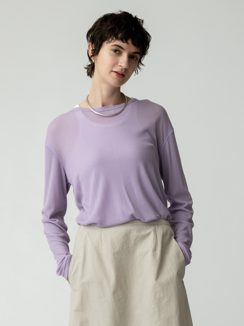 シアー クルーネック プルオーバー 詳細画像 lavender