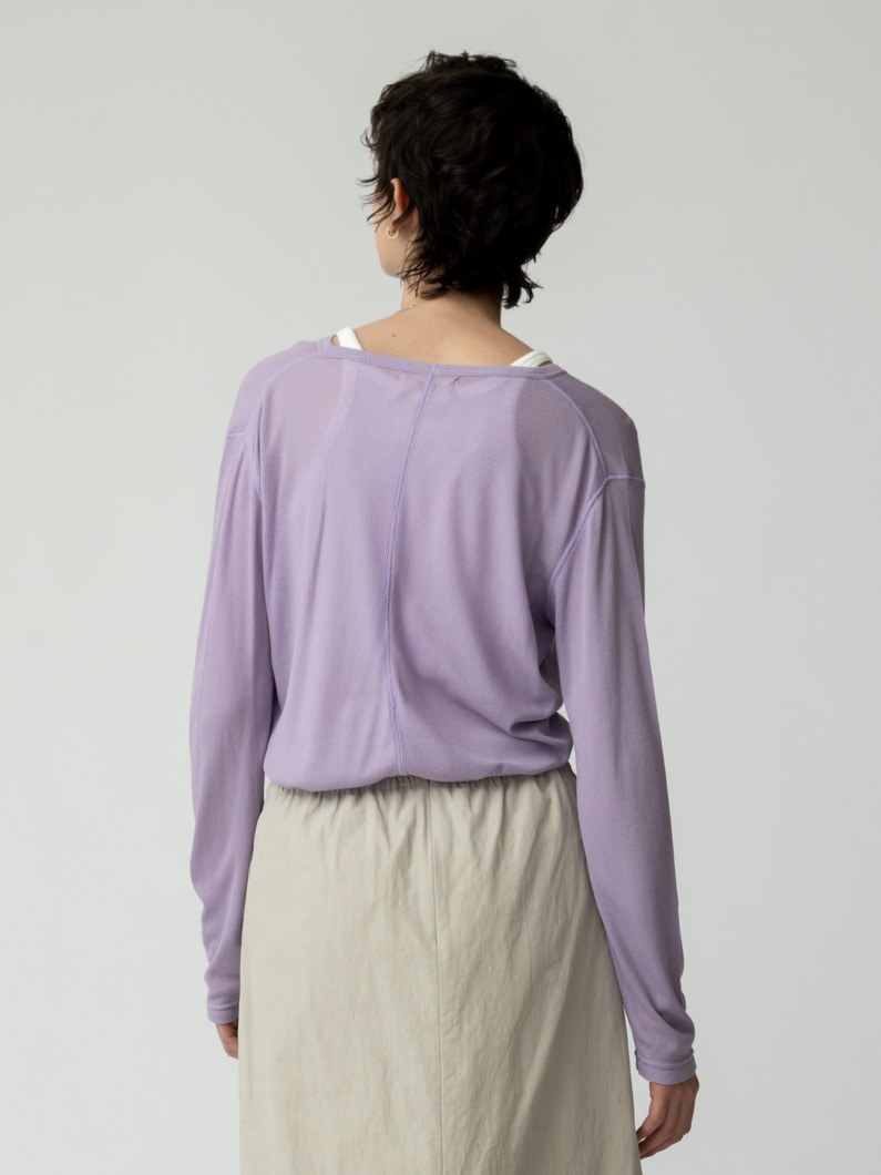 シアー クルーネック プルオーバー 詳細画像 lavender 2