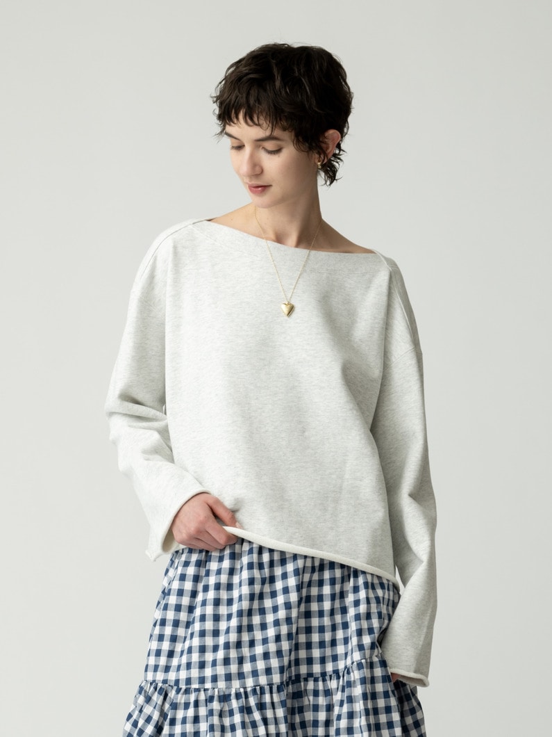 ボートネック スウェット プルオーバー 詳細画像 light gray