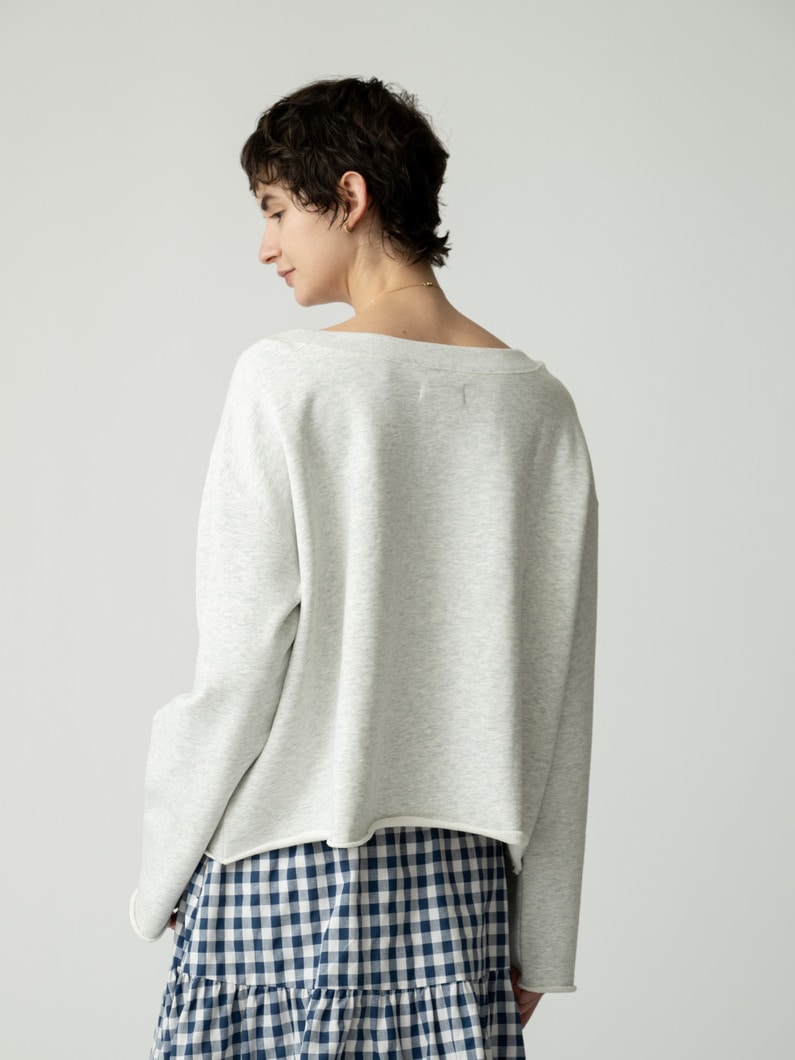 ボートネック スウェット プルオーバー 詳細画像 light gray 3