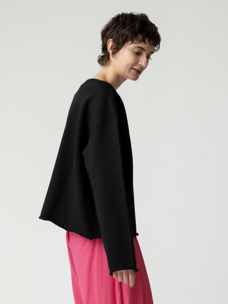 ボートネック スウェット プルオーバー 詳細画像 black 2