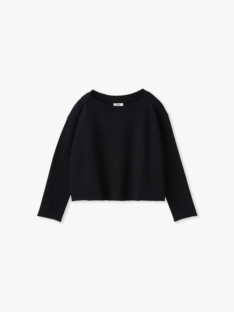 ボートネック スウェット プルオーバー 詳細画像 black 4