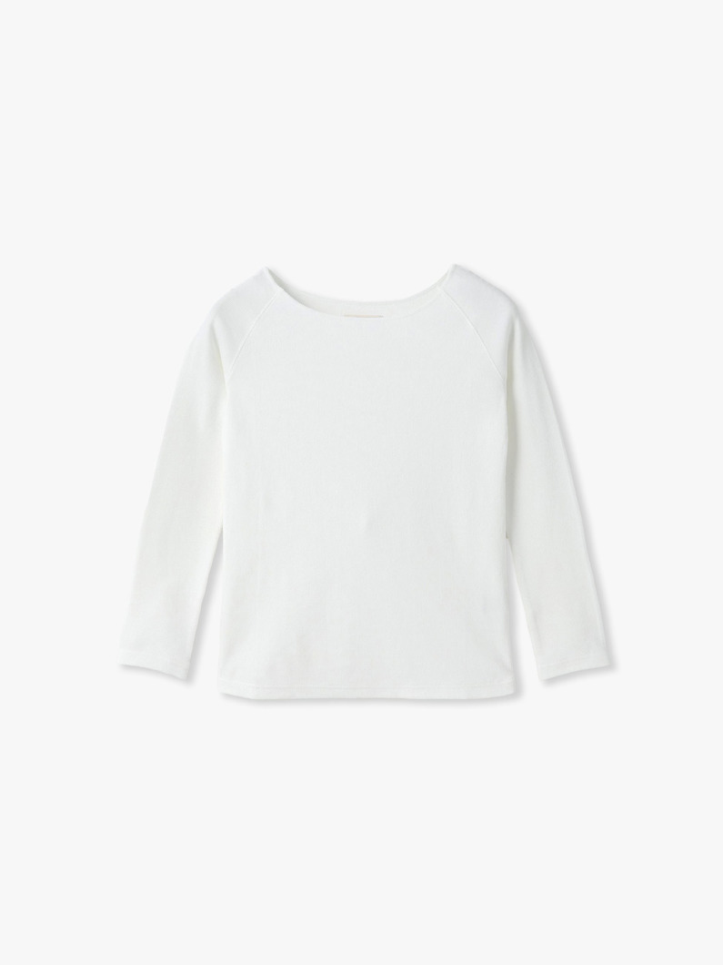 リブ ワイドネック プルオーバー 詳細画像 white 3