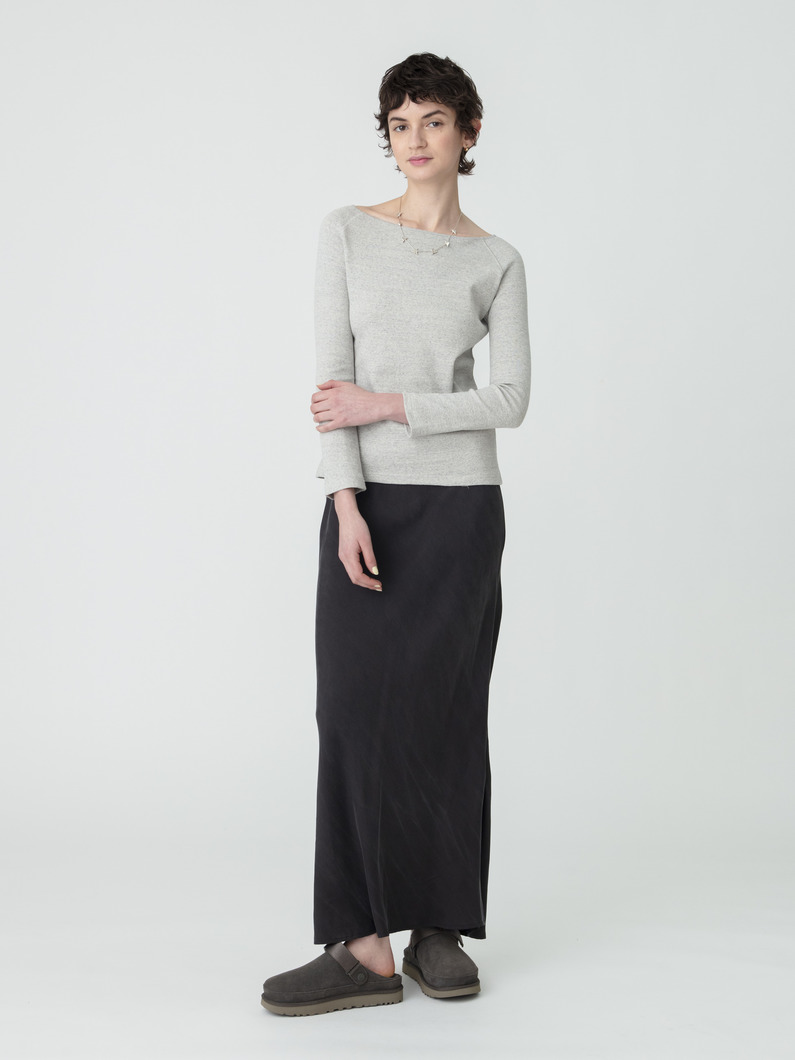 リブ ワイドネック プルオーバー 詳細画像 top gray 3