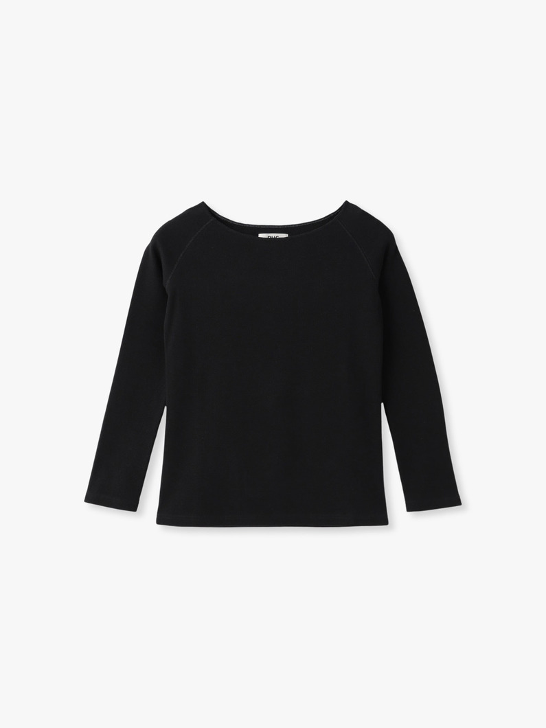 リブ ワイドネック プルオーバー 詳細画像 black 4