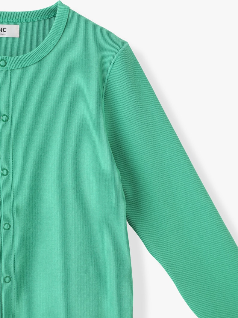 リブ カーディガン（ホワイト/グリーン/ブルー） 詳細画像 green 2