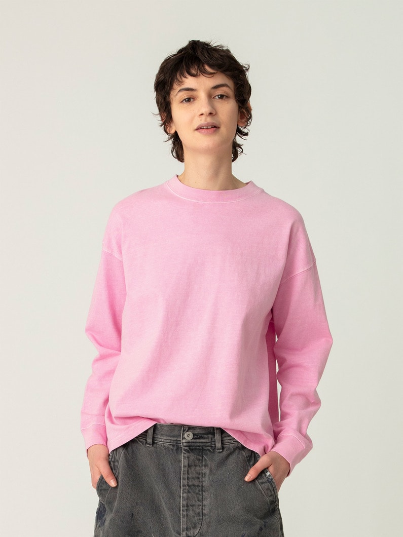 ピグメント ダイ ロングスリーブティー 詳細画像 pink 2