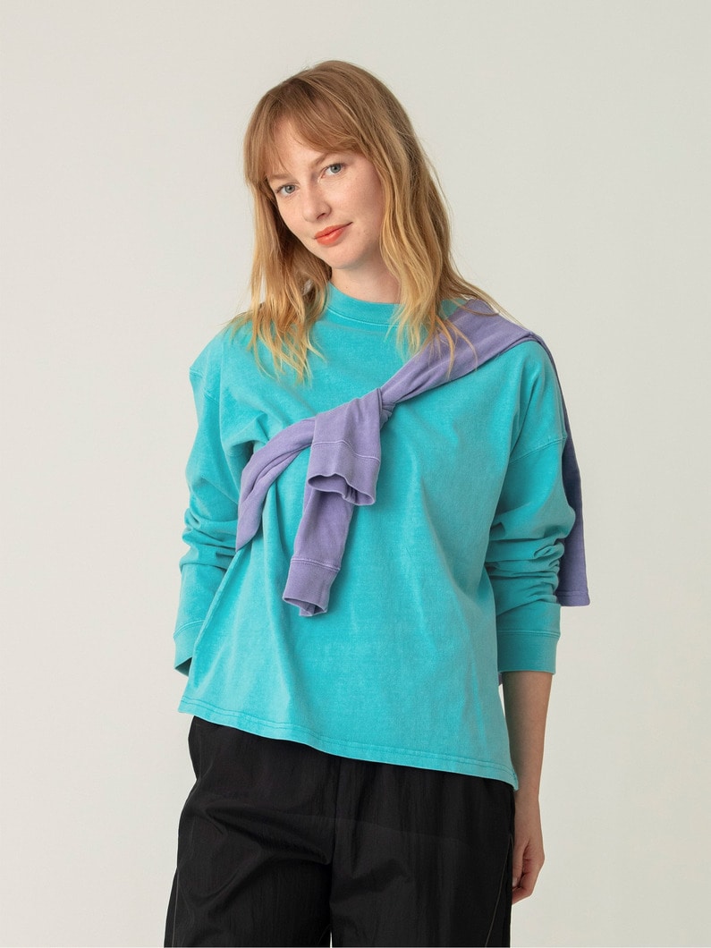 ピグメント ダイ ロングスリーブティー 詳細画像 green