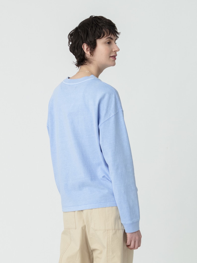 ピグメント ダイ ロングスリーブティー 詳細画像 blue 2