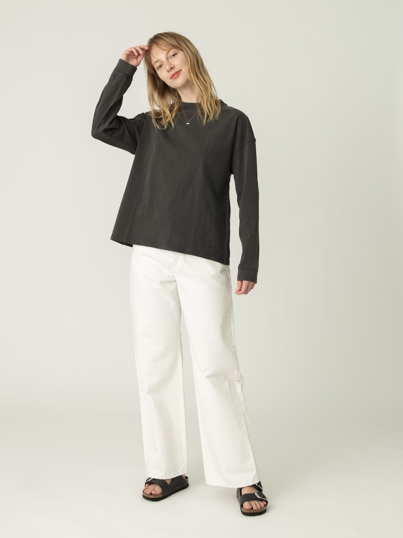 ピグメント ダイ ロングスリーブティー 詳細画像 charcoal gray 2