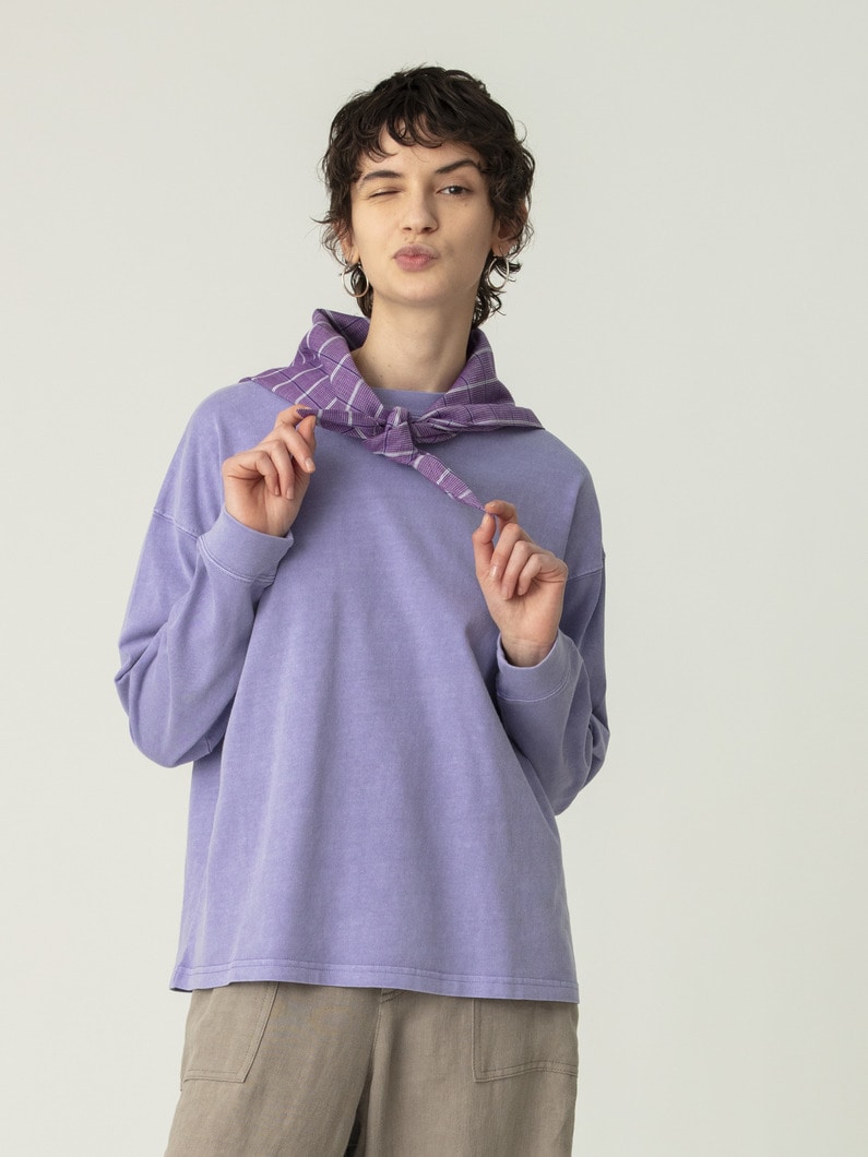 ピグメント ダイ ロングスリーブティー 詳細画像 lavender 2