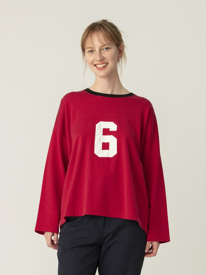 ナンバリング ロングスリーブティー（ネイビー/レッド） 詳細画像 red 1