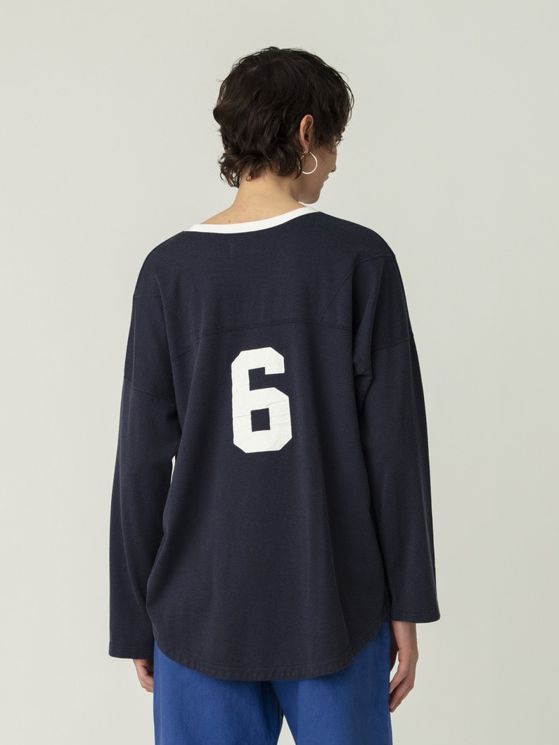 ナンバリング ロングスリーブティー（ネイビー/レッド） 詳細画像 navy 2