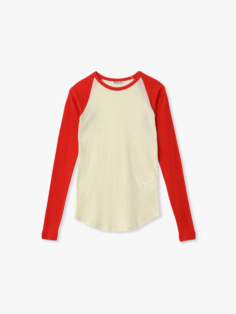 スーパー ハイゲージ シアーリブ ラグラン トップ 詳細画像 red 1