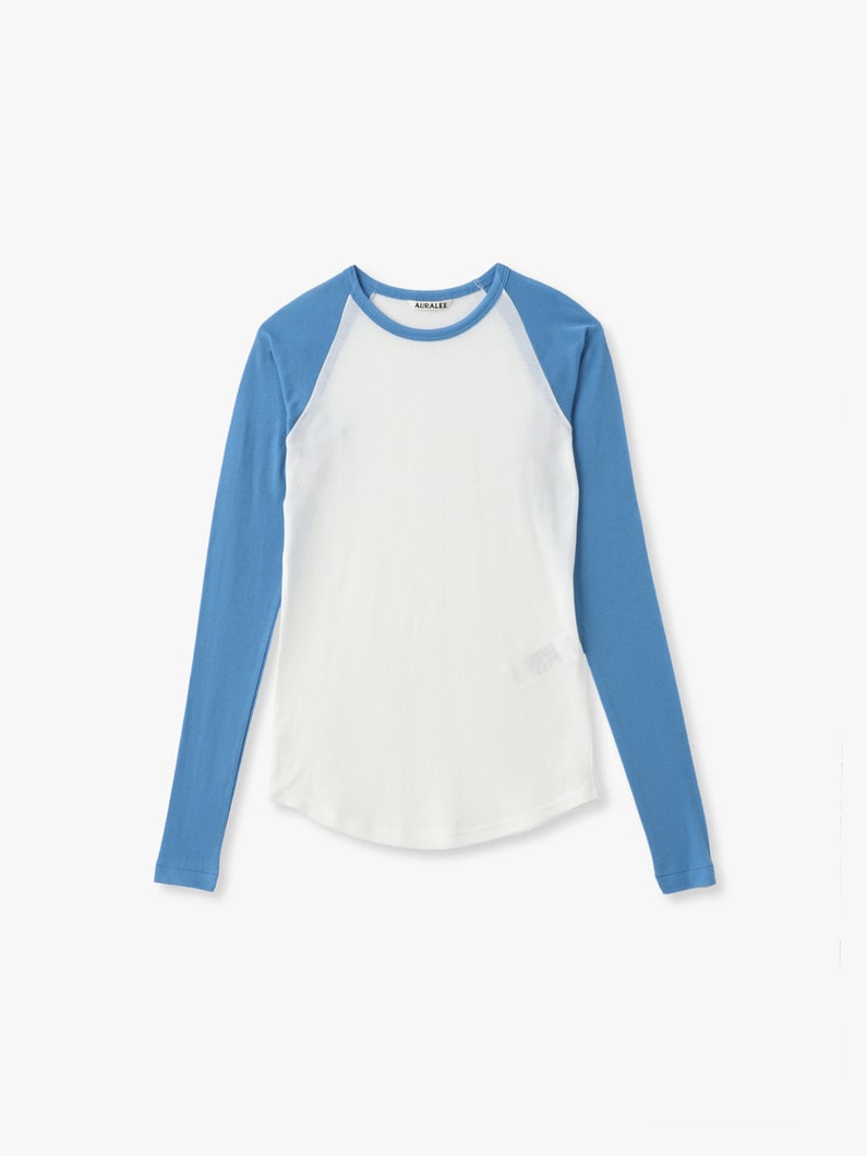 スーパー ハイゲージ シアーリブ ラグラン トップ 詳細画像 blue
