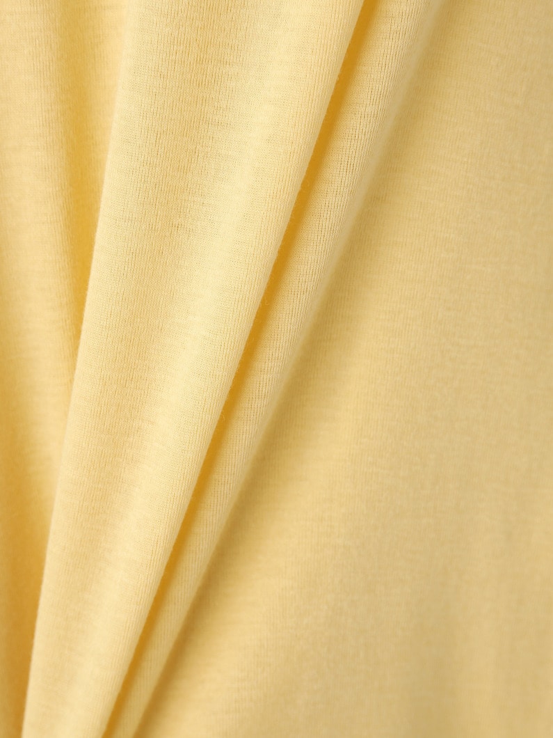 スーパーハイゲージ シアー リブ ボートネック トップ 詳細画像 yellow 3