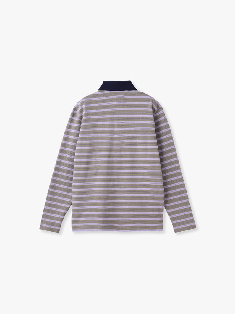 ストライプ ポロ ロングスリーブティー 詳細画像 multi 1