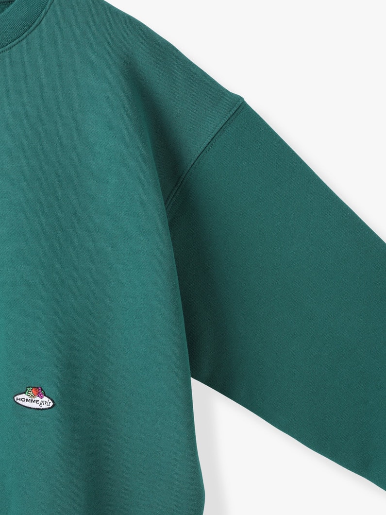 クルーネック スウェット プルオーバー（グリーン/イエロー） 詳細画像 yellow 2