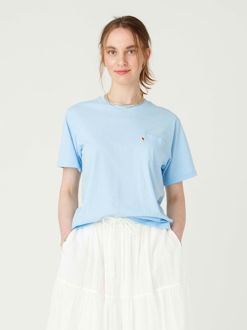 クラシック ロゴ ポケット ティー（ブラック/ラベンダー/ライトブルー） 詳細画像 light blue