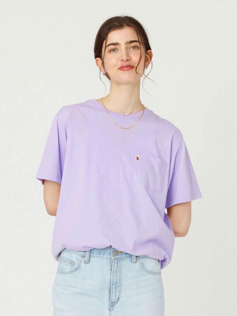 クラシック ロゴ ポケット ティー（ブラック/ラベンダー/ライトブルー） 詳細画像 lavender 1
