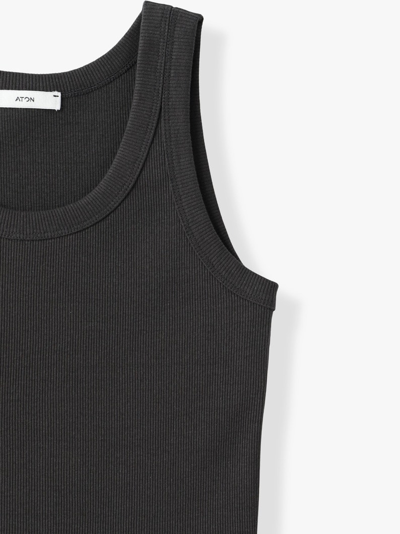 リサイクル スビンコットン リブ タンクトップ 詳細画像 charcoal gray 2