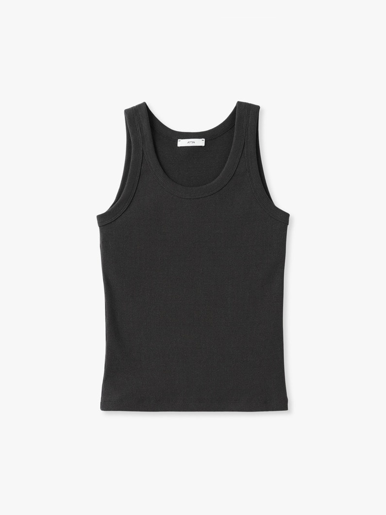 リサイクル スビンコットン リブ タンクトップ 詳細画像 charcoal gray 1
