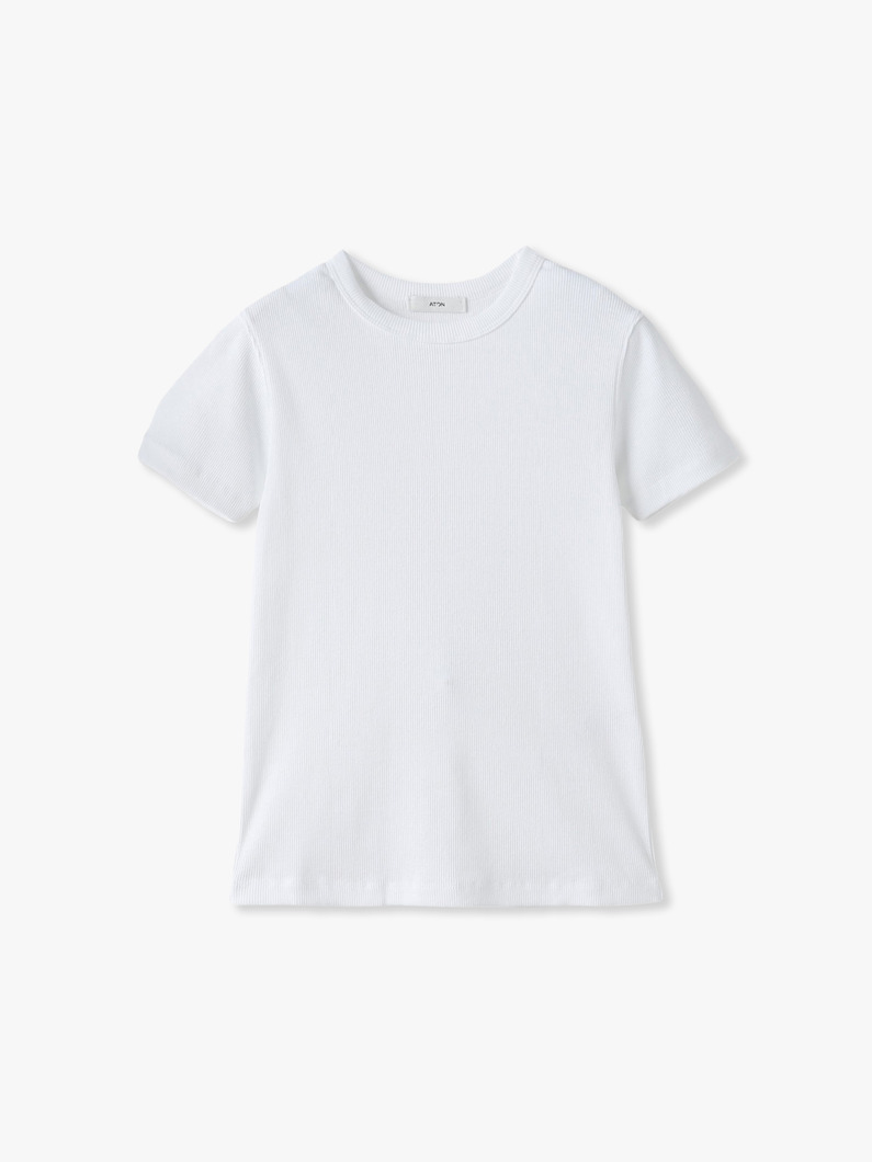 リサイクル スビンコットン リブ ティー 詳細画像 white