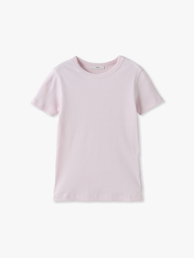 リサイクル スビンコットン リブ ティー 詳細画像 pink 1