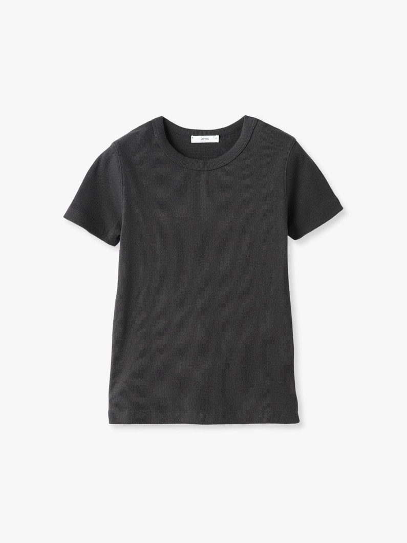 リサイクル スビンコットン リブ ティー 詳細画像 charcoal gray 4