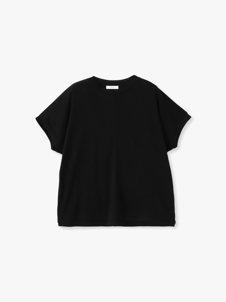 コットンリネン オーバーサイズ  ティー 詳細画像 black