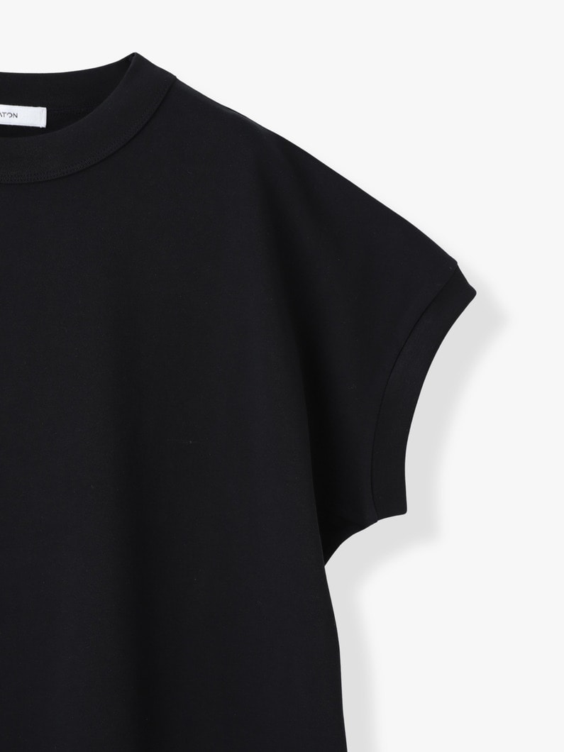 ドライコットン ジャージー オーバーサイズ ティー（ホワイト/ブラック） 詳細画像 black 2