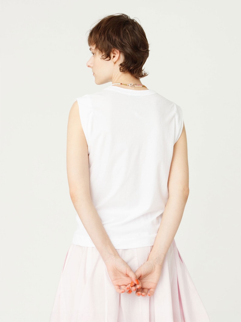 フレスカ シングル ジャージー タンクトップ 詳細画像 white 3